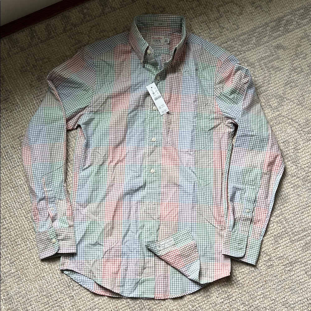 J Crew Men’s Secret Wash Slim cut button down shirt - new with tags